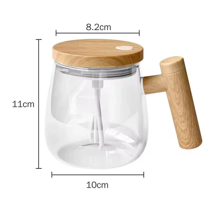 Taza de vidrio mezcladora elétrica recargable