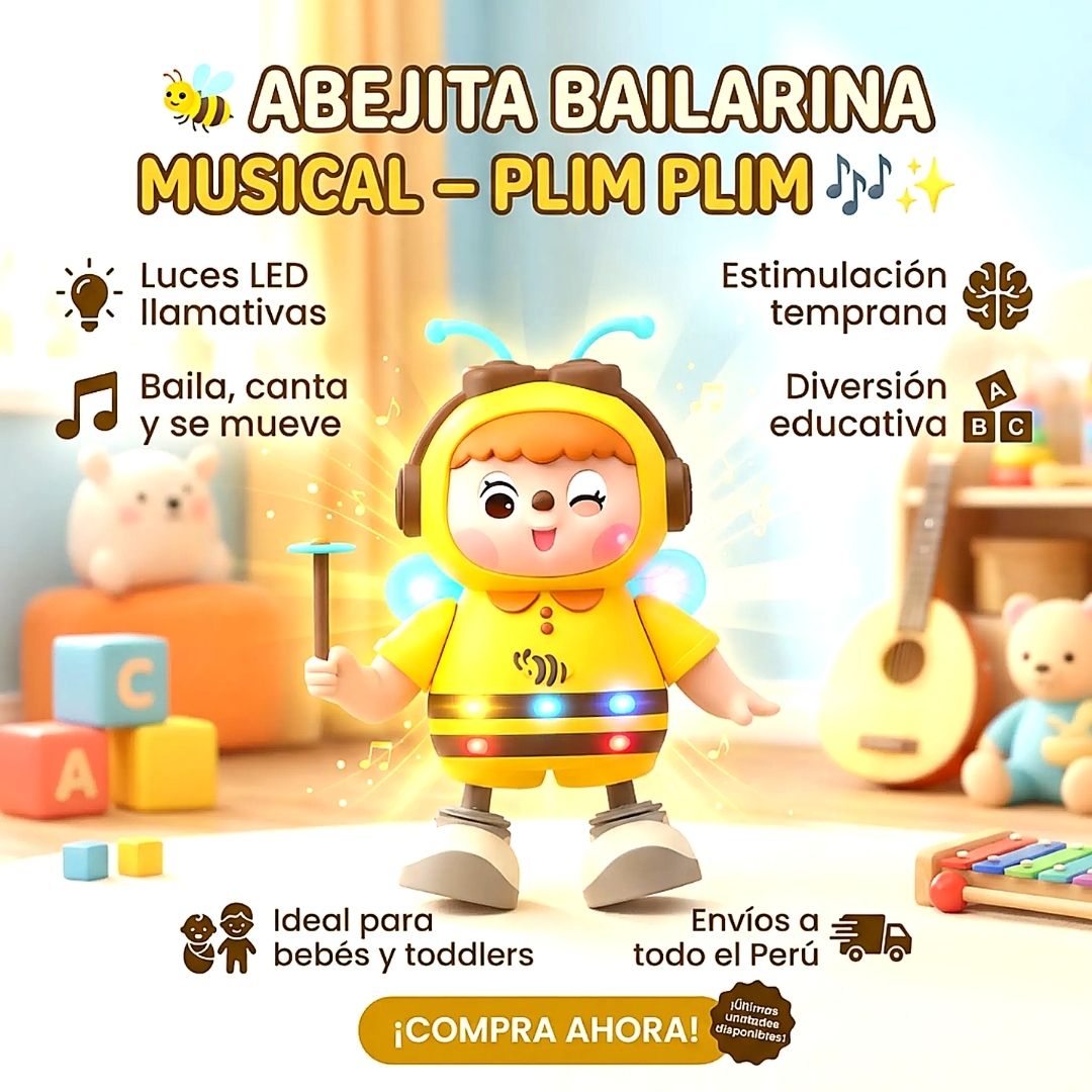 🐝 ABEJITA BAILARINA MUSICAL – PLIM PLIM 🎶✨
