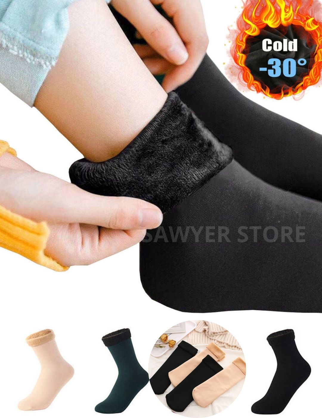 🧦 Docena Premium de Calcetines de polar 🐻✨