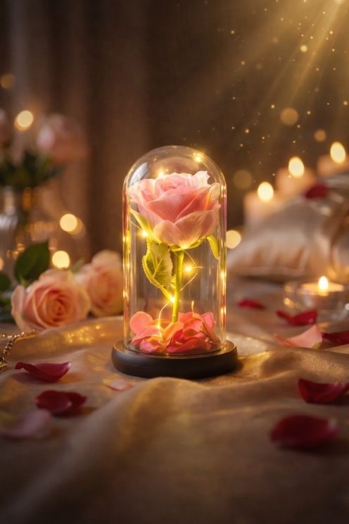 CUPULA ROSA ETERNA  LED ❤️