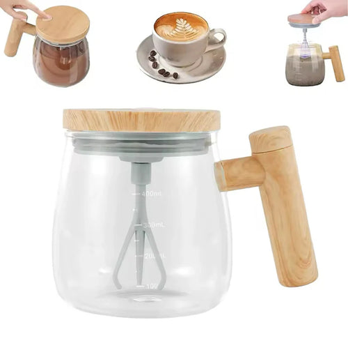 Taza de vidrio mezcladora elétrica recargable