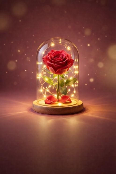 CUPULA ROSA ETERNA  LED ❤️