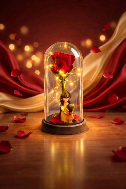 CUPULA ROSA ETERNA  LED ❤️