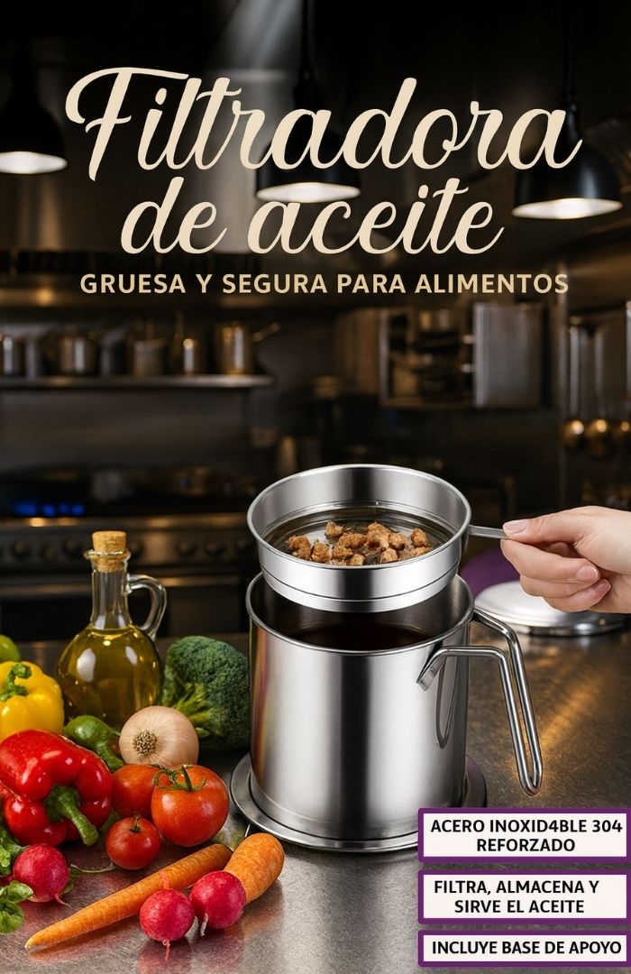 OLLA CON FILTRO PARA ACEITE