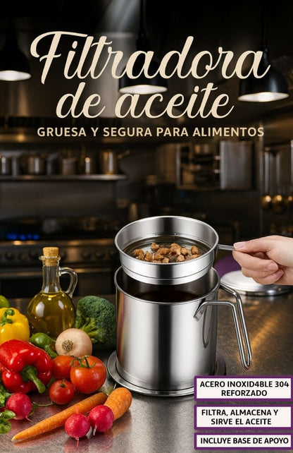 OLLA CON FILTRO PARA ACEITE