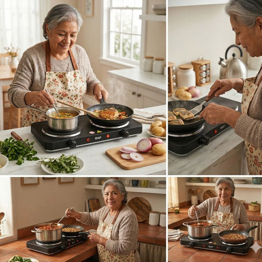 Cocina Eléctrica Portátil 2 Hornillas 2000W