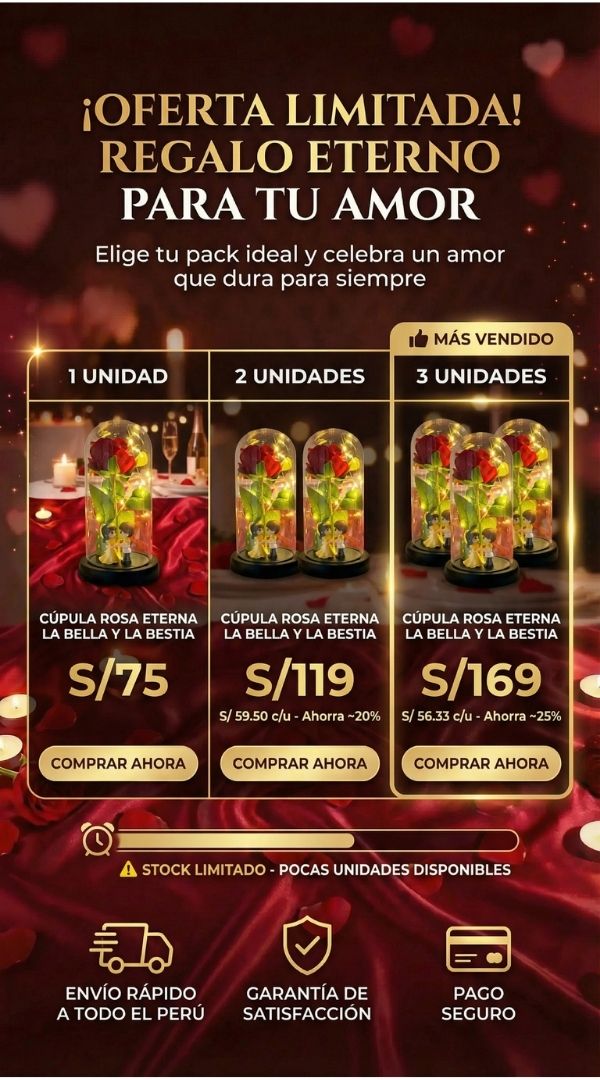 CÚPULA ROSA ETERNA LA BELLA Y LA BESTIA