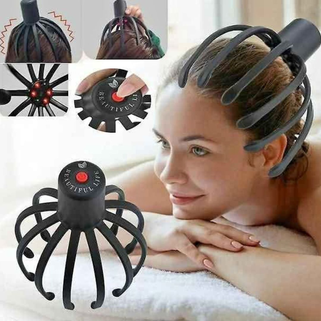 Masajeador de cabeza eléctrico con forma de pulpo