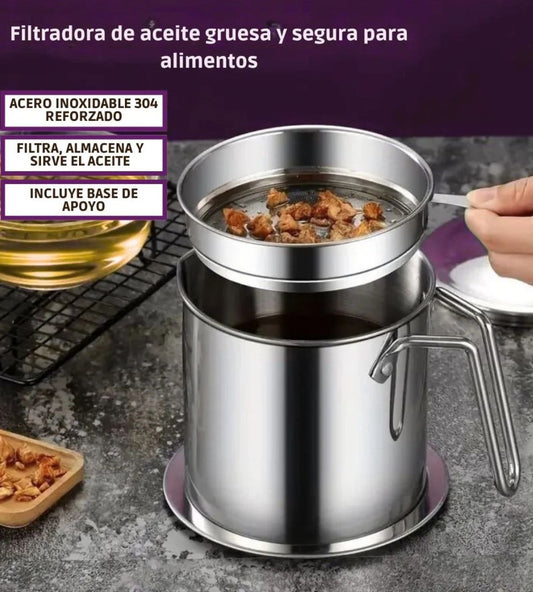 OLLA CON FILTRO PARA ACEITE