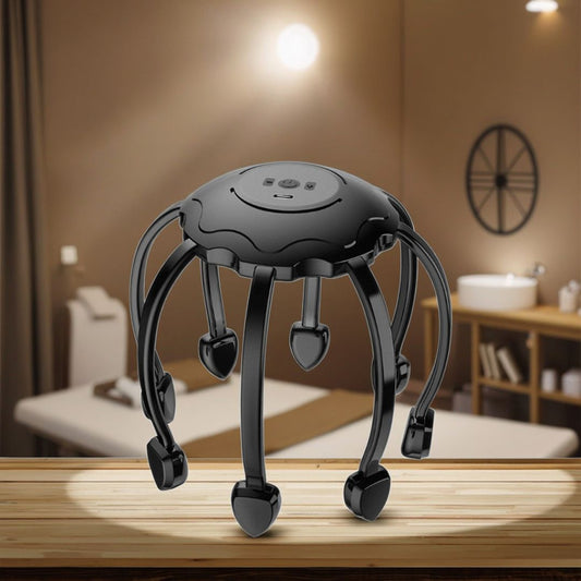 Masajeador de cabeza eléctrico con forma de pulpo