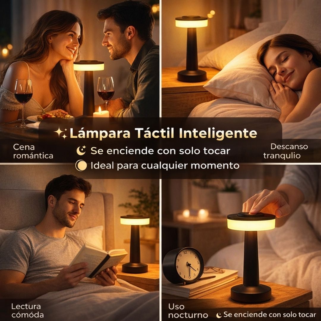 ✨💡 LÁMPARA TÁCTIL RECARGABLE – ELEGANCIA SIN CABLES 💡✨