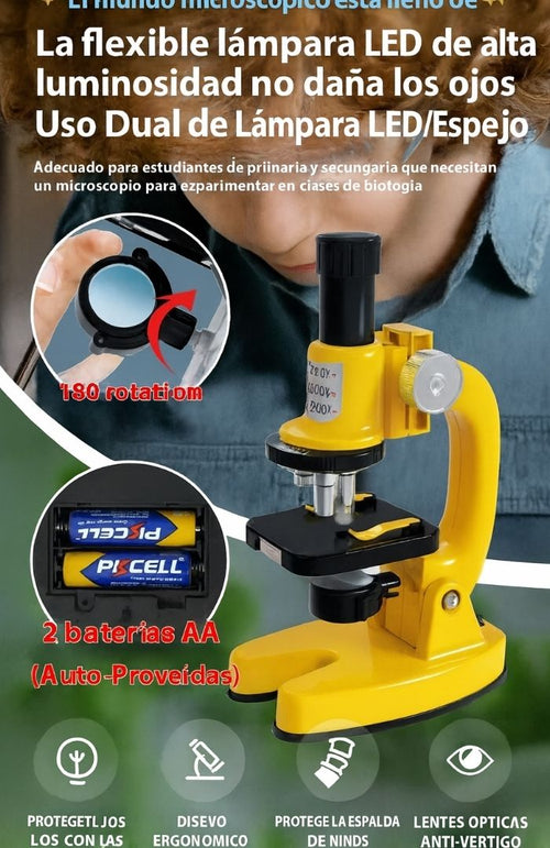 🔬✨ MICROSCOPIO CIENTÍFICO INFANTIL 🧒👧🧠