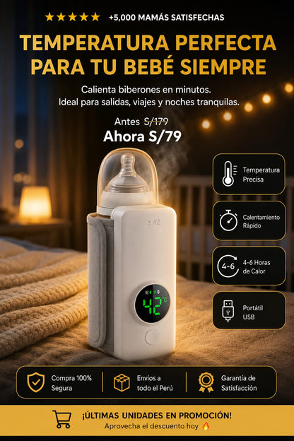 🍼🔥 CALENTADOR DE BIBERÓN PORTÁTIL INTELIGENTE 🔥🍼